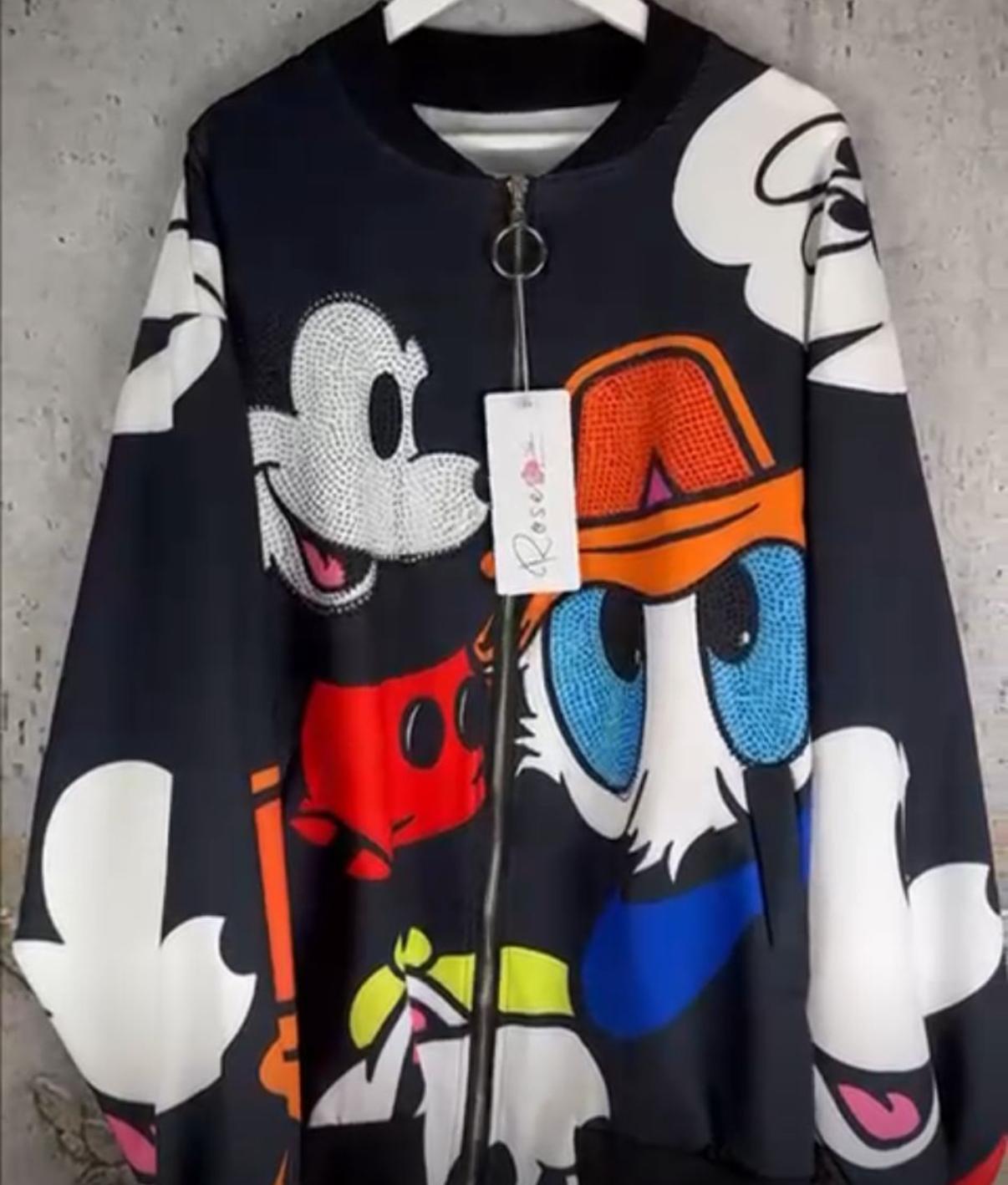 Blouson mit Strasssteinen